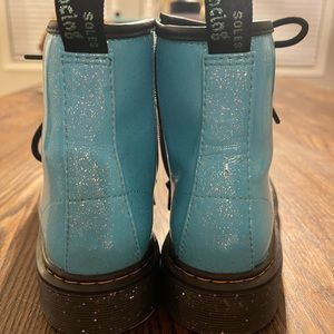 Teal, sparkly, Doc Martens